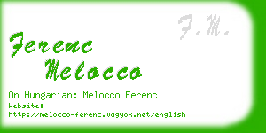 ferenc melocco business card